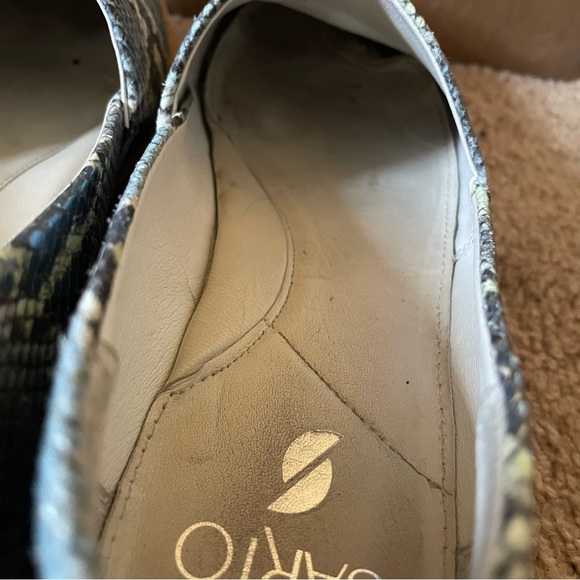 Snake print blue mint shimmer slip on platform sneaker - Picture 3 of 8